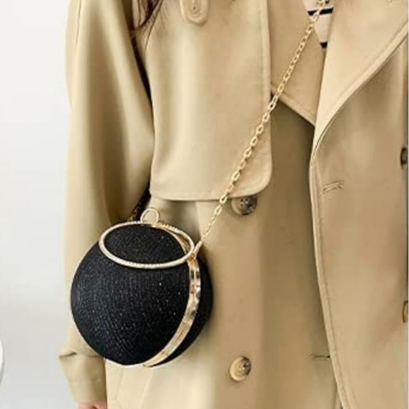 Unknown Handbags - Black Glam Crystal Disco Ball Evening Cross Body/Shoulder Purse